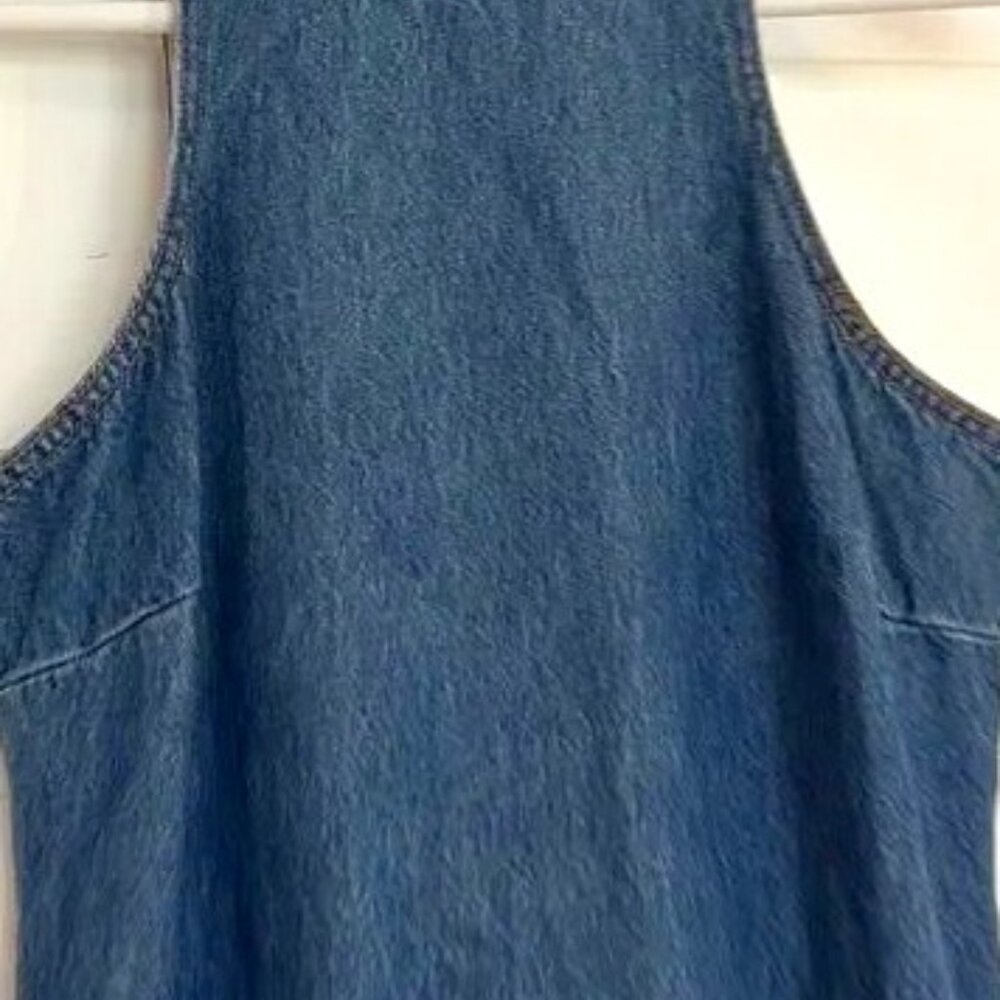 NEW Women's Future Collective Denim Midi Dress Size 6 - Picture 4 of 7